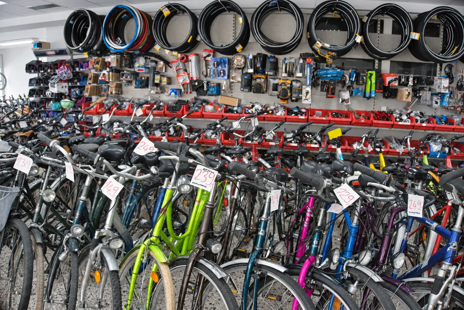 Fahrräder, Reifen und Zubehör im bikePARK Berlin