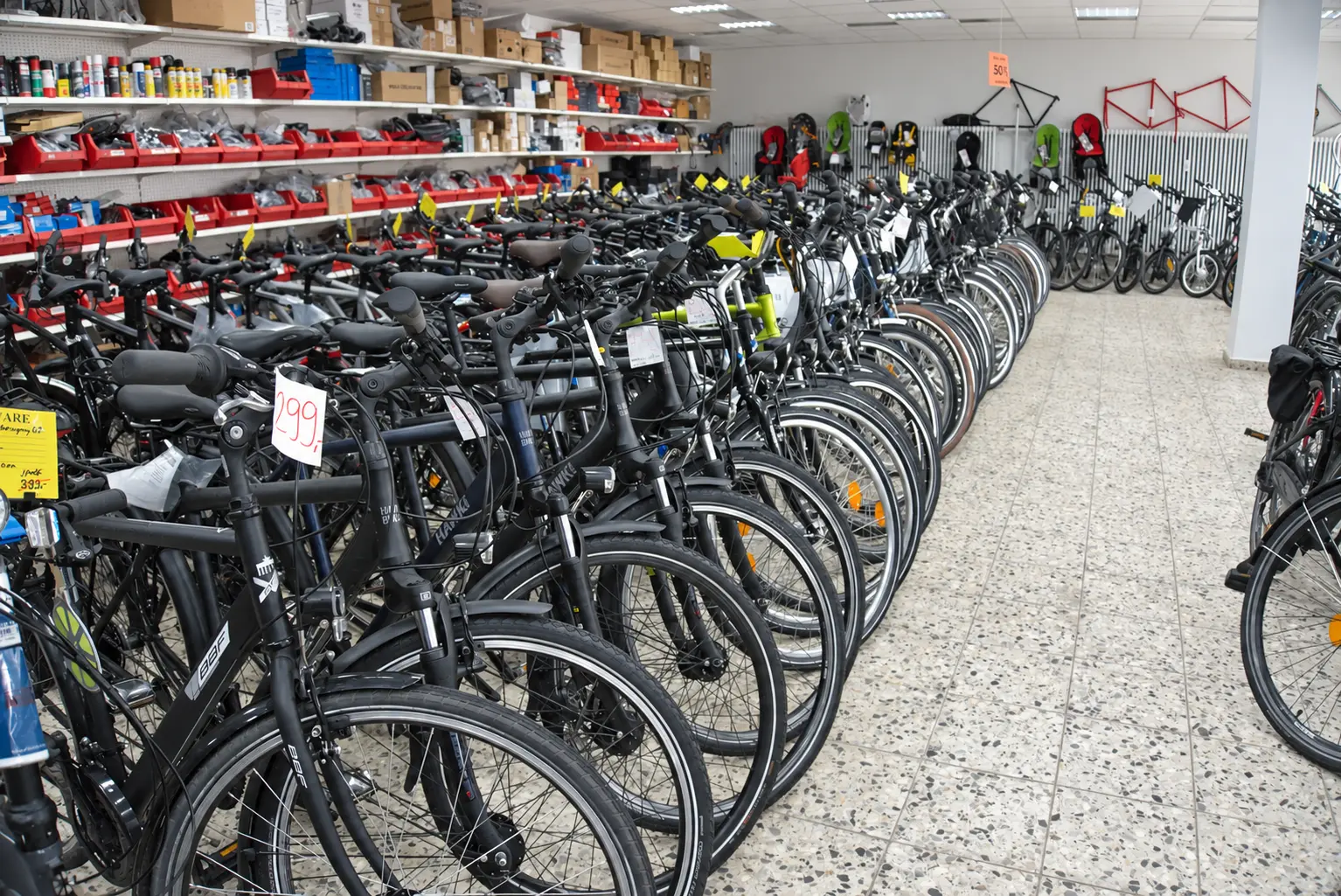 Fahrradreihen im bikePARK Berlin